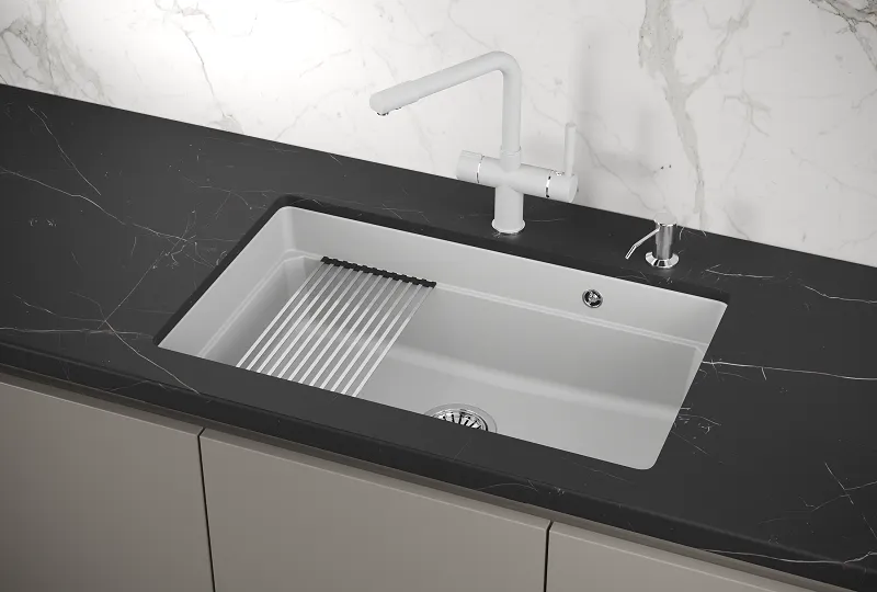 Мойка для кухни Granula Kitchen Space 7303U арктик, 73х45 см, прямоугольная