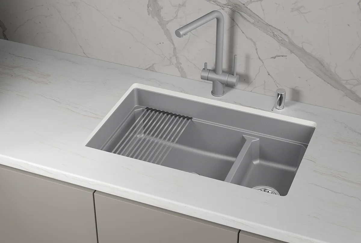 Мойка для кухни Granula Kitchen Space 7304iU алюминиум, 73х45 см, прямоугольная