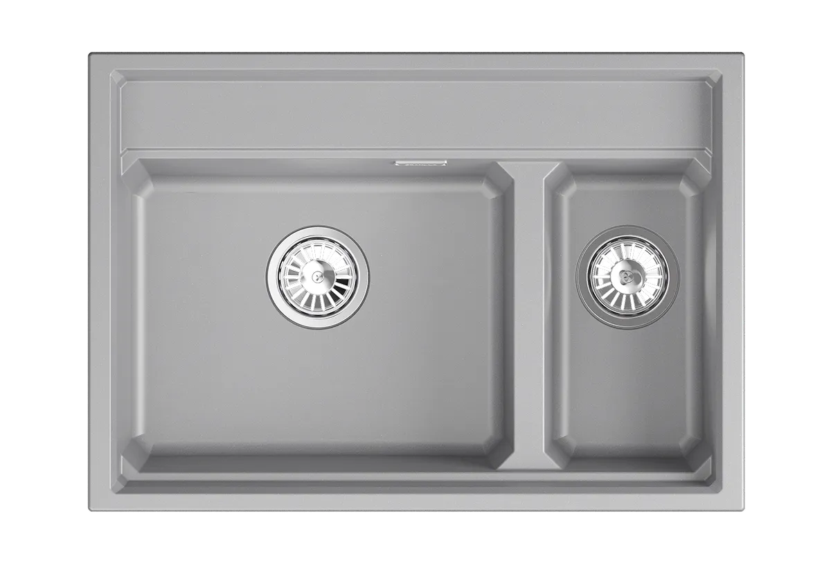 KS-7302i, АЛЮМИНИУМ, кухонная мойка, кварц
