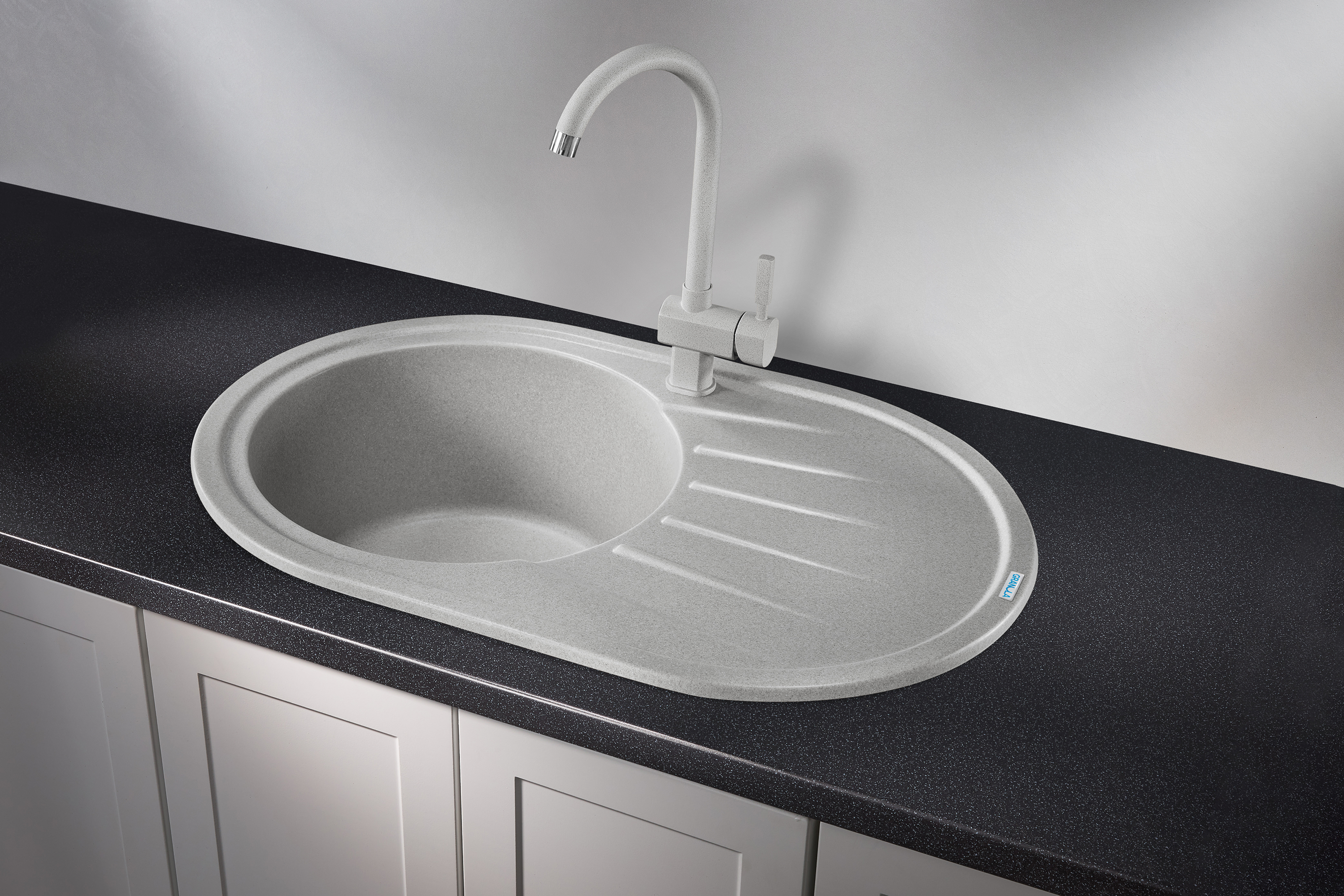 Мойка для кухни Granula Standart 7601 базальт, 76х50 см, овальная