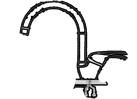 1024,  СМЕСИТЕЛЬ КУХОННЫЙ