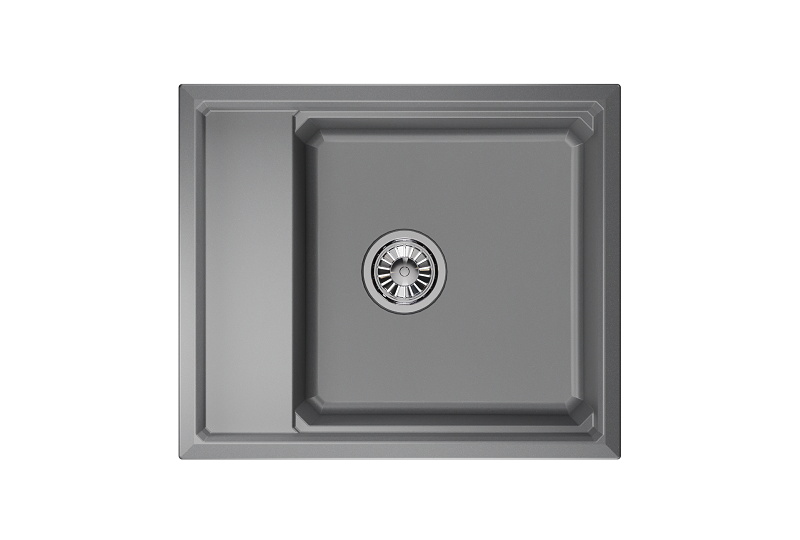KS-6004, АЛЮМИНИУМ, кухонная мойка, кварц